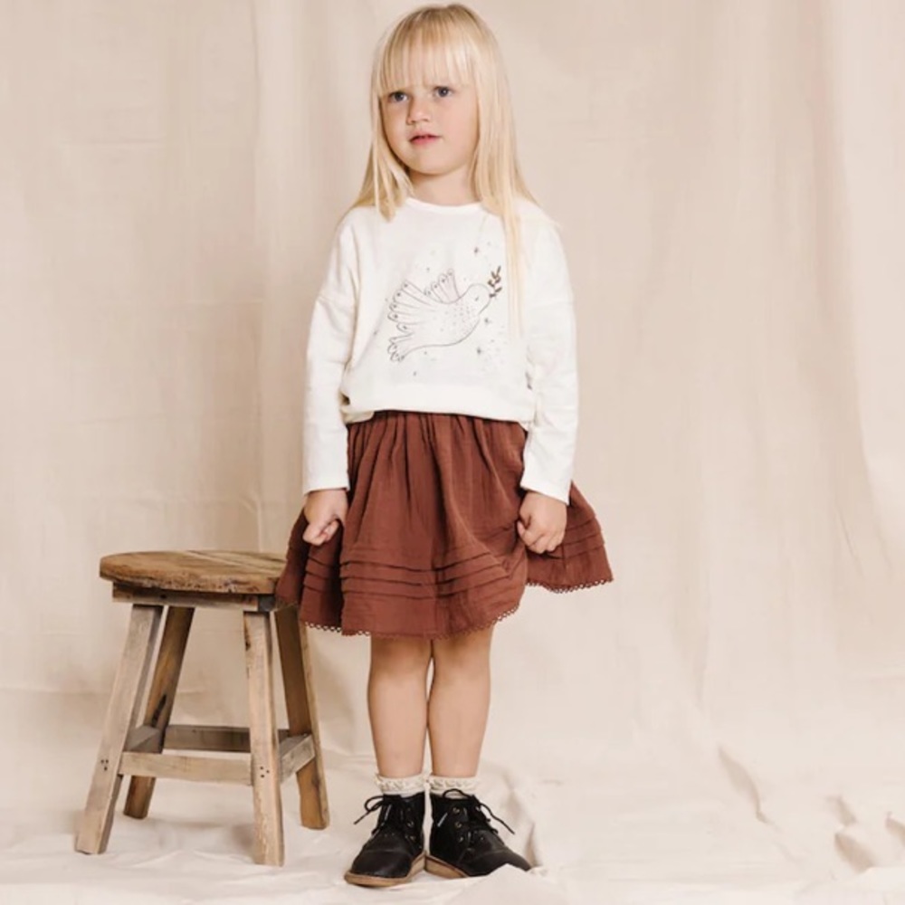 Rylee + Cru Long sleeve Tee - Dove size 2-3yrs